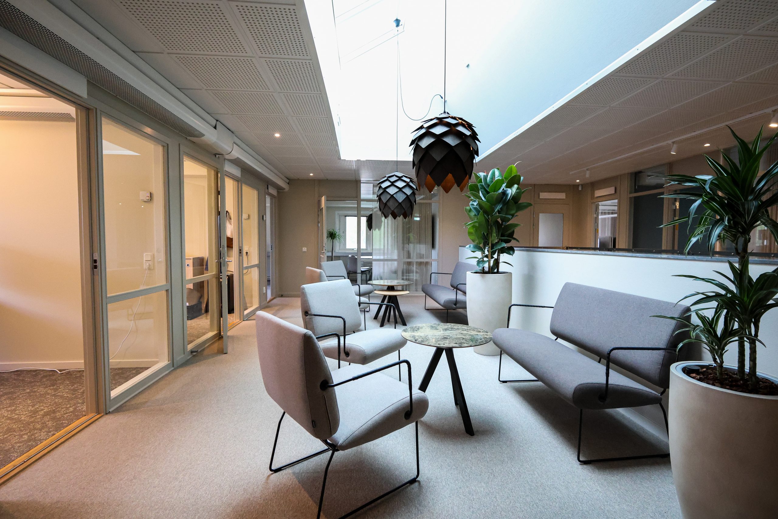 Detaljbild från kontorsanpassning hos Bufab Sweden AB i Värnamo.